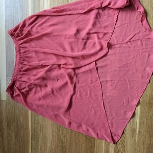 Coral High Low Skirt